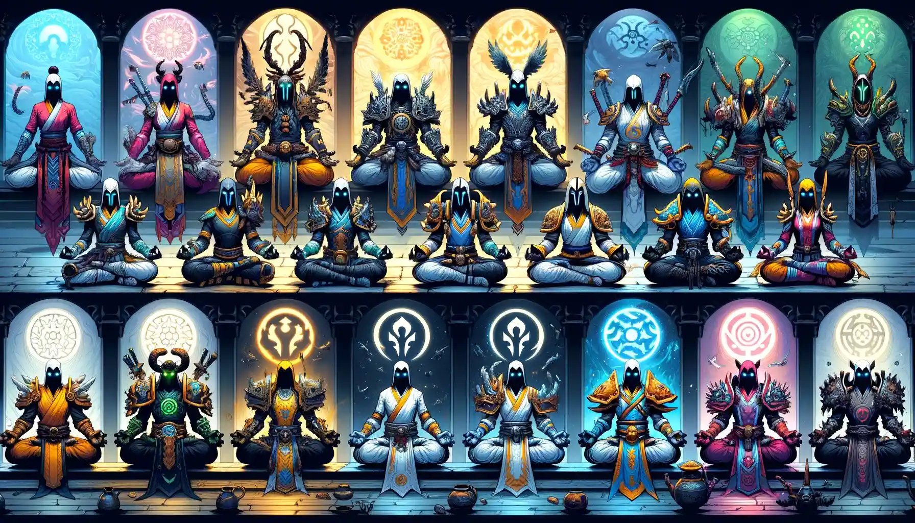 Brews And Battles: Monk Transmog Sets That Reflect The Dual Nature Of Their Path | Epiccarry Mistweaver Monk Transmog