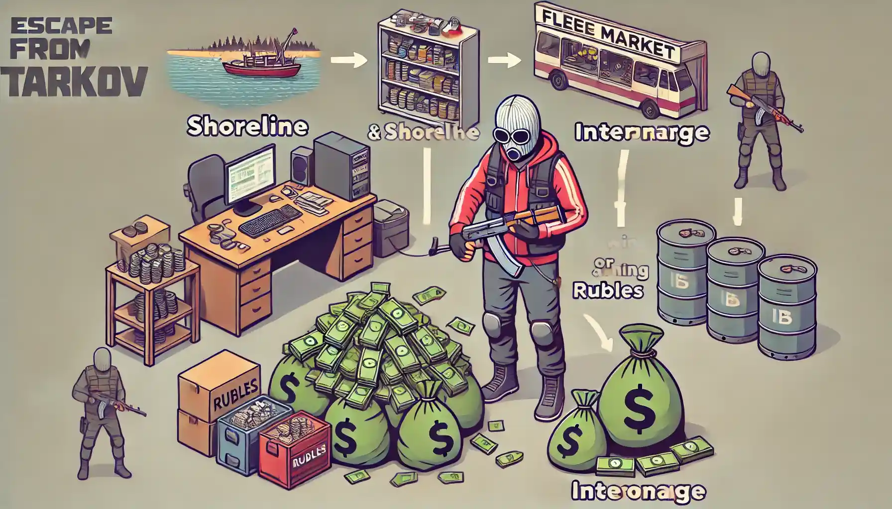 Escape From Tarkov Rubles Guide - How To Farm Currency Fast In Eft | Epiccarry Escape From Tarkov Rubles Flipping Guide