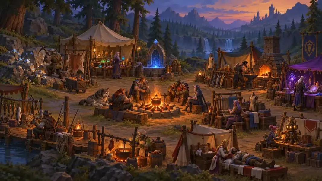 Camping And Other Professions In Wow Forever | Epiccarry Profession Objects In Your Camp