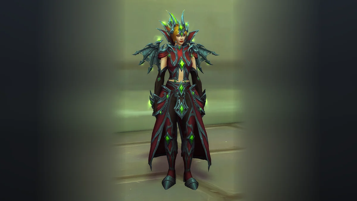 Lana'thel’s Crimson Couture armor set in World of Warcraft: Midnight