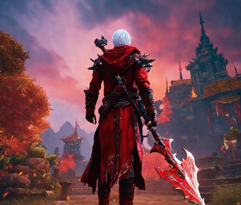 Icon Of Style As An Avatar Of The Fury Warrior In The World Of Warcraft: Dragonflight